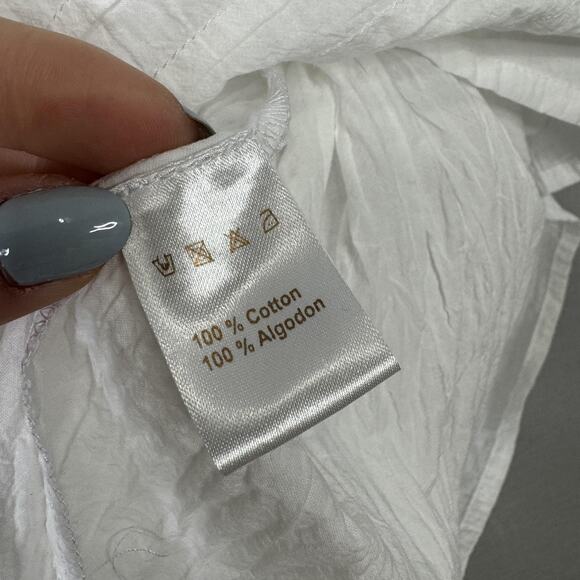 Pampelone Sienna Maxi Dress Womens Small White 100% Cotton Tiered Boho Resort - Picture 15 of 15